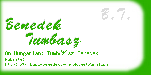 benedek tumbasz business card